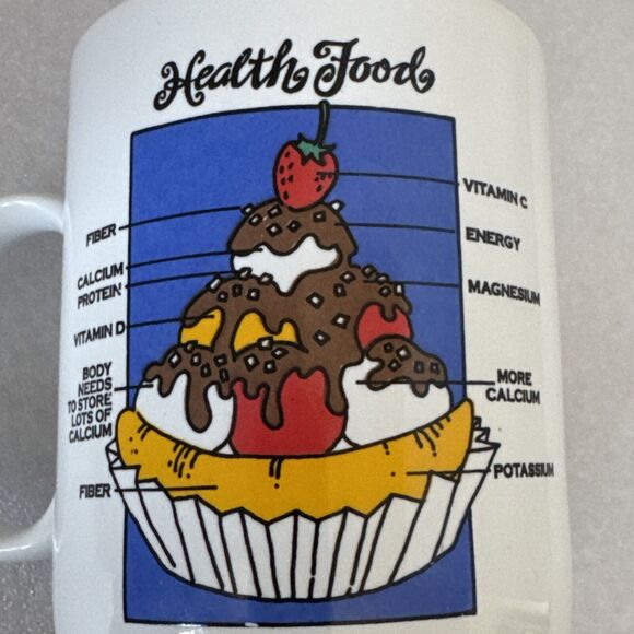 Vintage Cathy Guisewite Coffee Mug 1995 14oz Health Food Cartoon Funny Gift - Picture 4 of 7